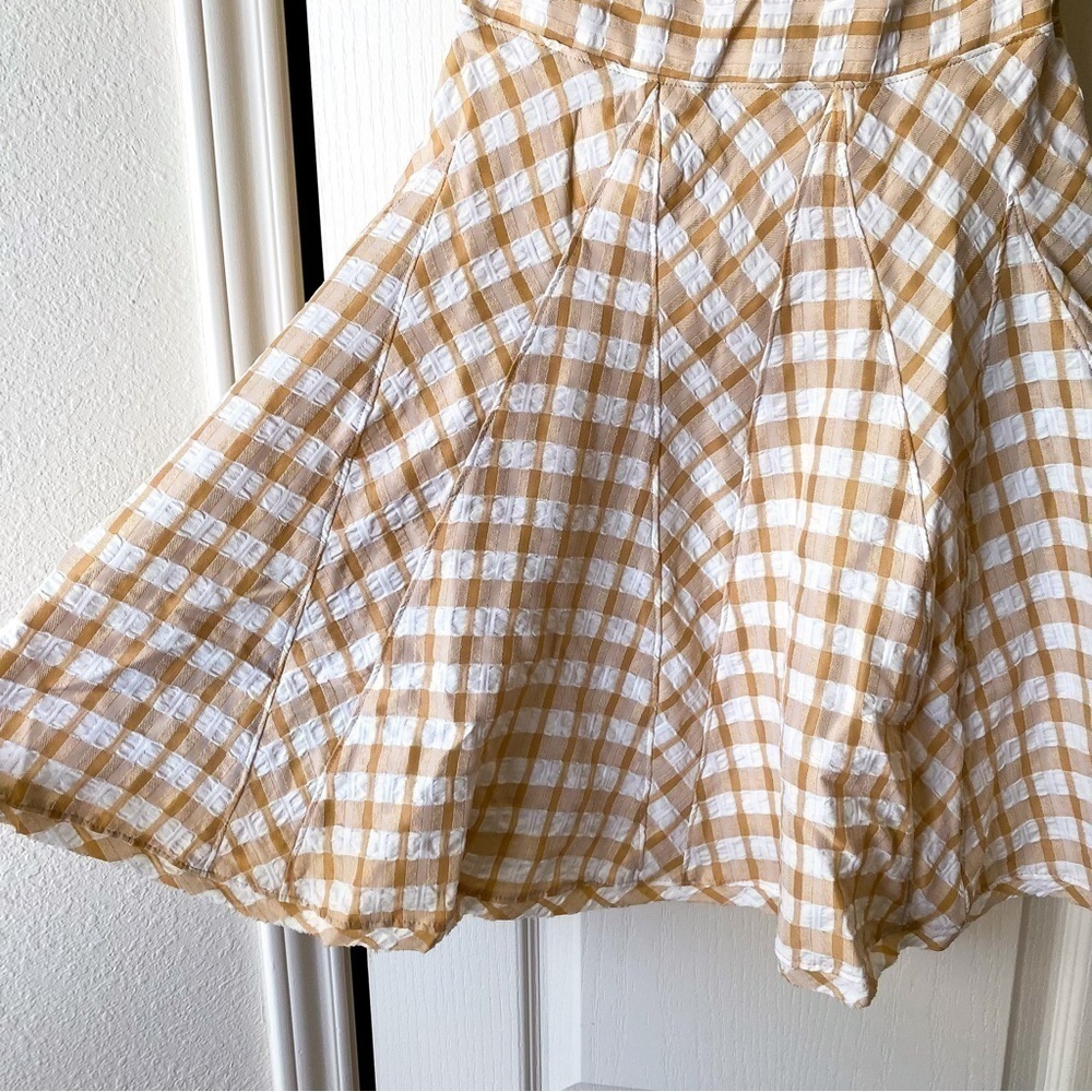 Free People Do The Twist Gingham Halter Mini Dress Tea Size 2 NWT - Picture 3 of 14